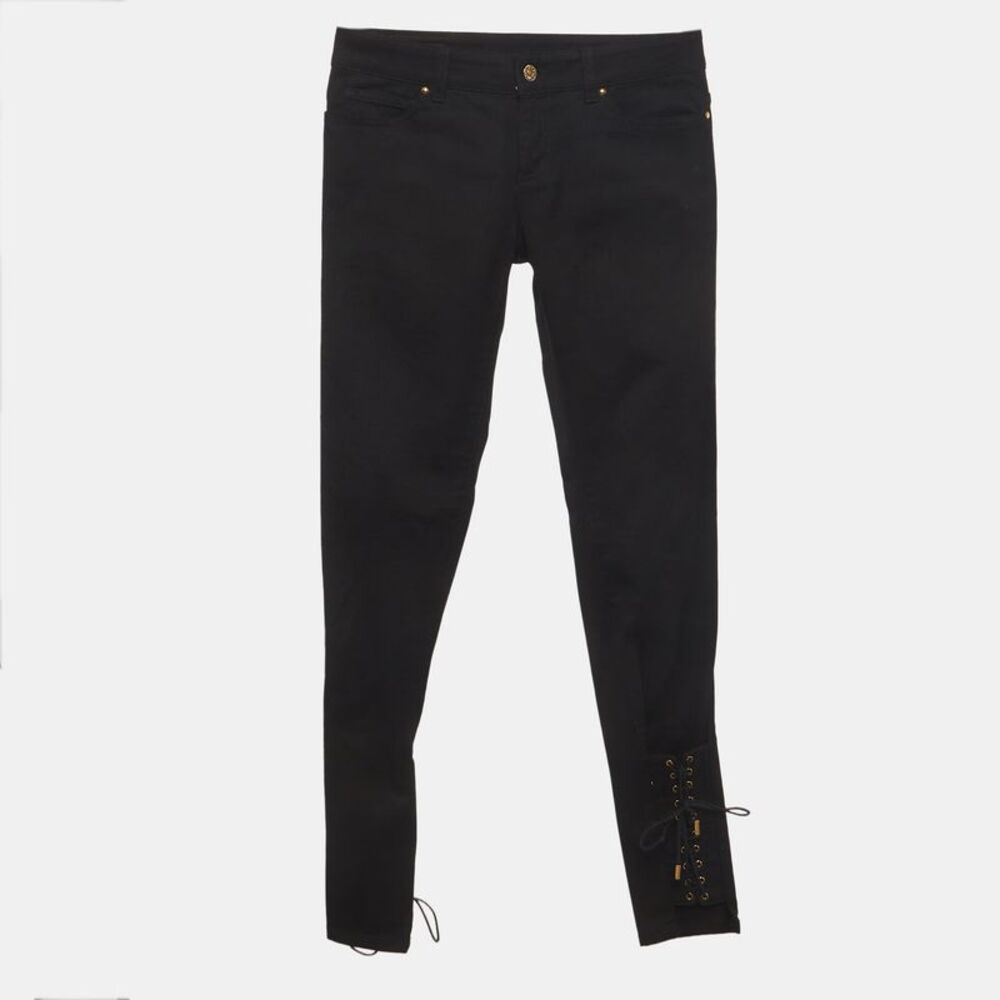 Gucci Black Denim Lace Detail Skinny Jeans S/waist 30"
